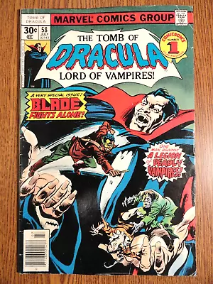 Buy Tomb Of Dracula #58 Colan Cover Blade Solo Key 1st Print Wolfman Vampire Marvel • 28£