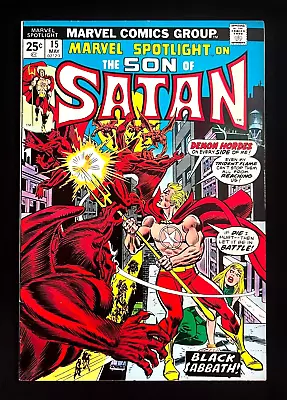 Buy MARVEL SPOTIGHT #15 SON OF SATAN Hi-Grade 1st Baphomet Hellstrom Marvel 1974 • 17.39£
