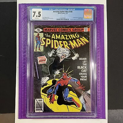 Buy Amazing Spider-Man 194 CGC 7.5 - 1st App. Black Cat Spiderman • 240.48£