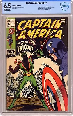 Buy Captain America #117 CBCS 6.5 1969 22-0F55B12-009 1st App. And Origin Falcon • 337.80£