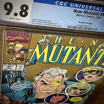 Buy New Mutants #87 CGC 9.8 WP 1st Appearance Of Cable 2nd Print Liefeld Marvel 1990 • 62.18£