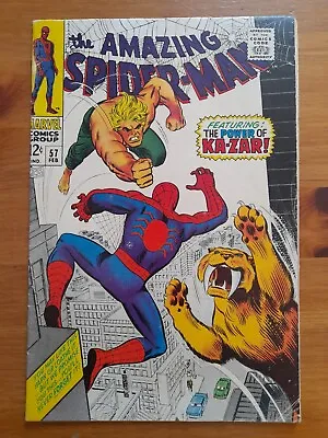 Buy Amazing Spider-Man #57 Feb 1968 VGC/FINE 5.0 First Meeting Of Ka-Zar • 59.99£