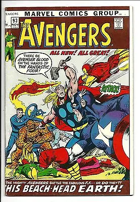 Buy AVENGERS # 93 Kree/Skrull War, 52 Pages Neal Adams Art, Nov 1971 FN/VF • 44.95£
