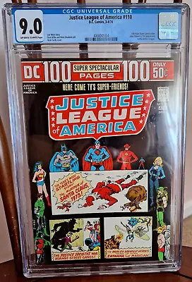 Buy Justice League Of America #110 CGC 9.0 (VF/NM) 1974 2nd John Stewart: 1st In JLA • 142.19£
