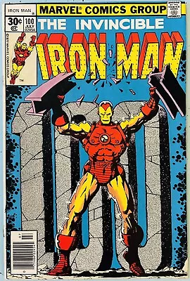 Buy The Invincible Iron Man #100 Marvel Comics (1977) Newsstand VF • 43.48£