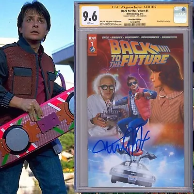 Buy CGC 9.6 SS Back To The Future #1 Variant Signed By Michael J. Fox Marty McFly • 928.96£
