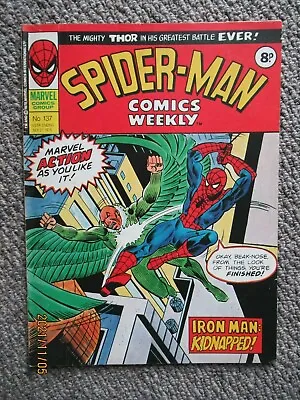 Buy Marvel UK  Spider Man Comics Weekly Including Thor.  #137 27th September 1975 • 5£