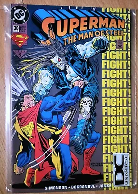 Buy Superman Man Of Steel #30 RARE *DC Universe Logo Edition* 1994 DC Comic  • 19.95£