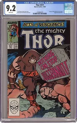 Buy Thor #411 CGC 9.2 1989 4148660018 1st New Warriors (cameo) • 50.46£