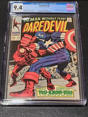 Buy Daredevil 43 (1968) CGC 9.4, Origin Of Daredevil, Captain America Appearance • 376.01£