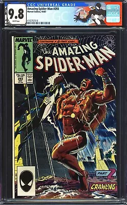 Buy Amazing Spider-man #293 CGC 9.8 NM/MT Custom Label! Kraven's Last Hunt 1987 • 149.42£