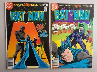 Buy BATMAN LOT OF 2 BRONZE AGE COMICS, 294 JOKER App,300 ANNIVERSARY ISSUE! • 26.80£