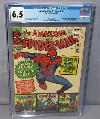 Buy AMAZING SPIDER-MAN #38 (Mary Jane Watson 2nd App) CGC 6.5 FN+ Marvel Comics 1966 • 158.59£
