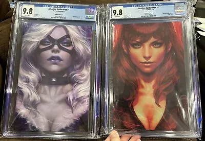 Buy The Amazing Spider-Man #1- Artgerm “PureArt” Set-A & B Virgin Covers In CGC 9.8! • 354.78£
