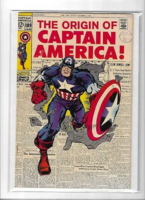Buy Captain America # 109 Very Fine [1968] Origin Story • 150£