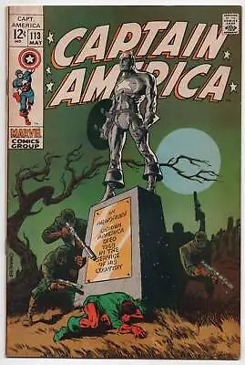 Buy Captain America 113 Marvel 1969 FN Jim Steranko • 77.51£