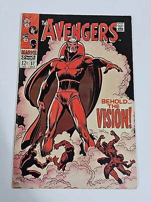 Buy Marvel Avengers 57 Comic Book Signed By Roy Thomas First Appearance Of Vision • 281.46£