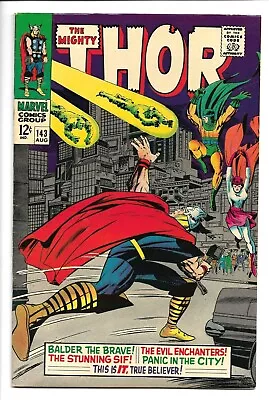 Buy Thor #143, 1967, 1st App Enchanters. Forsung, Brona, Jack Kirby & Stan Lee 8.0VF • 62.42£