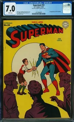 Buy SUPERMAN #33 CGC 7.0 DC 1945, 3rd App Mr. Mxyztplk • 867.61£