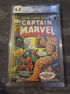 Buy Captain Marvel #26 CGC 6.5 2nd Thanos 1st Cover 1973 Marvel Comics Jim Starlin • 95£