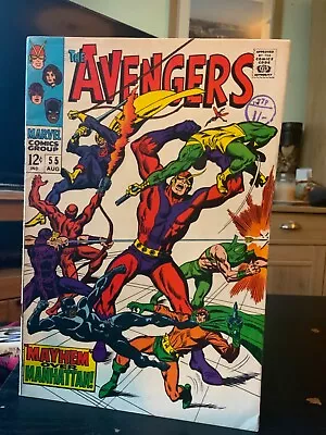Buy The Avengers #55 - 1st App Ultron - Marvel Comics - August 1968 VF • 75£