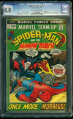 Buy Marvel Team-up Spider-man #3 Cgc 8.0 3rd App Morbius Appearance 101 1972 Horror • 119.49£