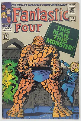 Buy Fantastic Four #51 1966 3.0 GVG Classic Thing Sty;1st Negative Zone; MCU FF🔑Iss • 30.83£