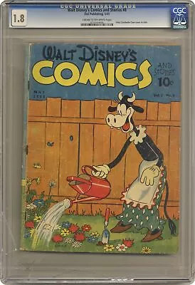Buy Walt Disney's Comics And Stories #8 CGC 1.8 1941 0775164005 • 282.39£