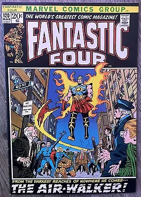 Buy Fantastic Four Comic #120 (marvel,1972) 1st Appearance Of Air Walker Bronze Age~ • 39.59£
