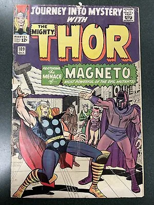 Buy Journey Into Mystery #109 (Marvel, 1964) Thor Vs Magneto Jack Kirby VG/VG- • 157.67£