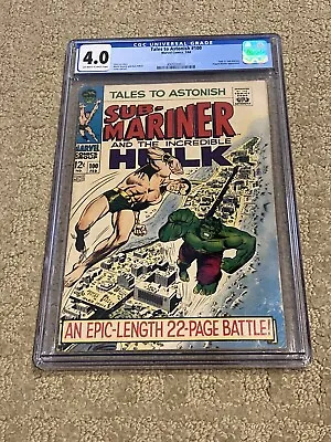 Buy Tales To Astonish 100 CGC 4.0 OW/White Pages  (Classic NYC Cover!!)- Stan Lee • 79.43£