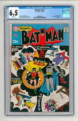 Buy Batman #213 CGC 6.5 FN+ Joker Clayface And Robin Origins • 129£