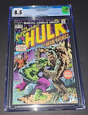 Buy Incredible Hulk #197 Cgc 8.5  Classic Wrightson Man-thing Cover • 99.94£