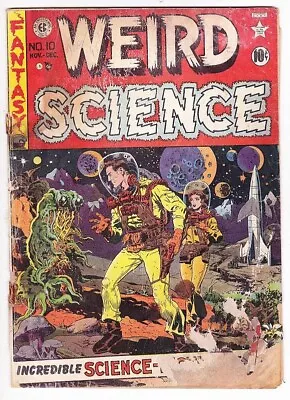 Buy WEIRD SCIENCE #10 - Wally Wood, Joe Orlando - 1951 EC Comic - Fair Condition • 48.26£