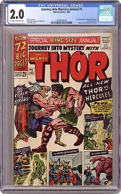 Buy Thor Journey Into Mystery #1 CGC 2.0 1965 4202680016 1st App. Hercules • 205.56£
