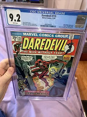 Buy DAREDEVIL #115 CGC 9.2 White Pages Ad For Incredible Hulk 181 On Page 10 Rare • 120.64£