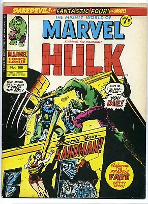 Buy Mighty World Of MARVEL Starring The INCREDIBLE HULK # 106 • 3.99£