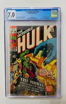 Buy Incredible Hulk #140 1971 CGC 7.0 1st Appearance Of Jarella, Psyklop App Marvel • 59.96£
