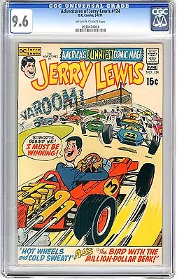 Buy Adventures Of Jerry Lewis  #124  CGC  9.6  NM+  Off - Wht To Wht Pgs Last Issue  • 249.04£