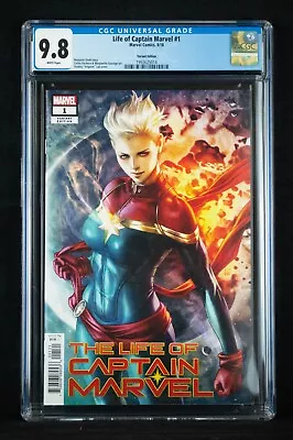 Buy The Life Of Captain Marvel #1 CGC 9.8 Stanley  Artgerm  Lau Variant Cover! • 80.24£