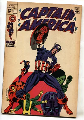 Buy Captain America #111 Comic Book-1969 Marvel Steranko Death Of Steve Rogers • 82.98£