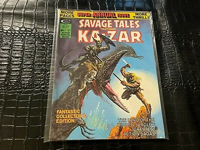 Buy 1975 SAVAGE TALES FEATURING KA-ZAR 1 ANNUAL Smith Kane Conan Magazine (UNREAD) • 23.83£