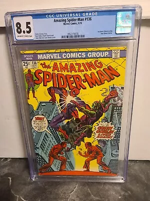 Buy Marvel Comics AMAZING SPIDER MAN # 136 CGC 8.5 1st Harry Osborn As GREEN GOBLIN  • 256.94£