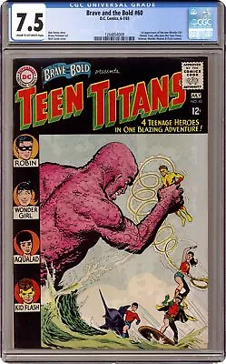 Buy Brave And The Bold #60 CGC 7.5 1965 1264854009 2nd App. Teen Titans • 511.69£