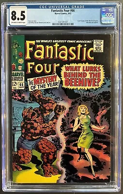 Buy Fantastic Four #66 Cgc 8.5 Ow-w Marvel Comics 1967 Origin Of Him/warlock Begins • 296.22£