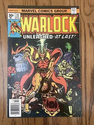 Buy Warlock #15 (Marvel 1976) Key 1st INTERPLANETEUR Inc. Jim Starlin Newsstand • 13.79£