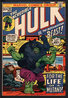 Buy Incredible Hulk #161 8.0 // Classic Battle Of The Hulk Vs Beast Marvel 1973 • 49.25£
