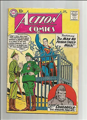 Buy ACTION COMICS (v1) #248 DC Silver Age Classic!  The Man No Prison Could Hold ! • 79.03£