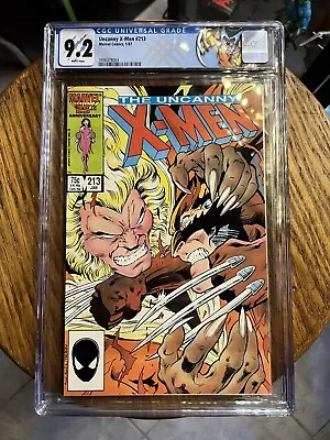 Buy Uncanny X-men #213, CGC Graded 9.2 With Custom Wolverine Label • 75.11£