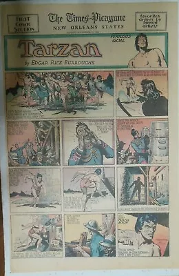 Buy Tarzan Sunday Page #550 Burne Hogarth From 9/21/1941 Very Rare ! Full Page Size • 15.86£